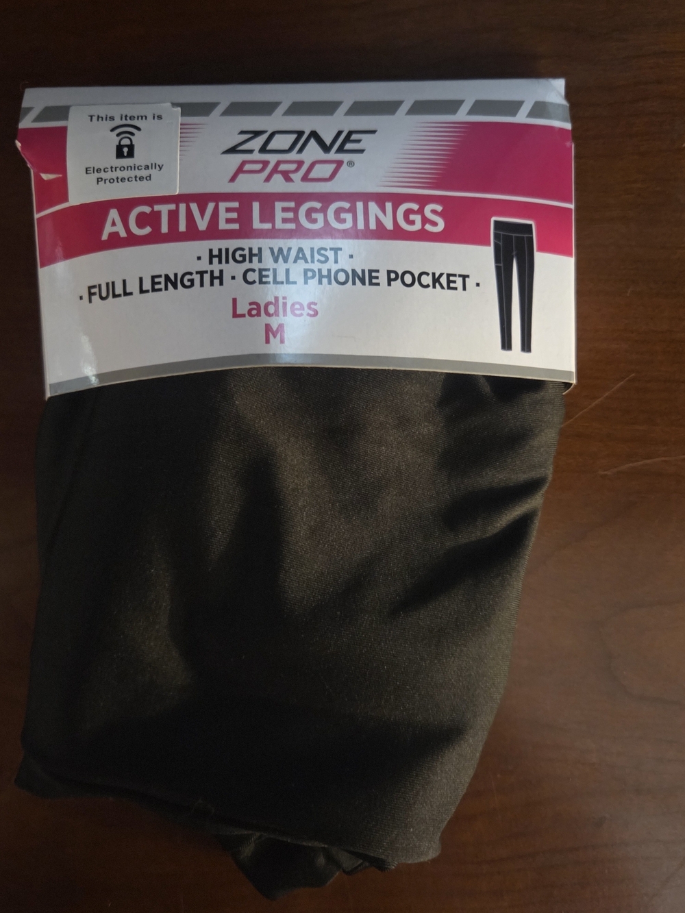 Zone Pro Black Active Leggings with Cell Phone Pocket - Ladies M